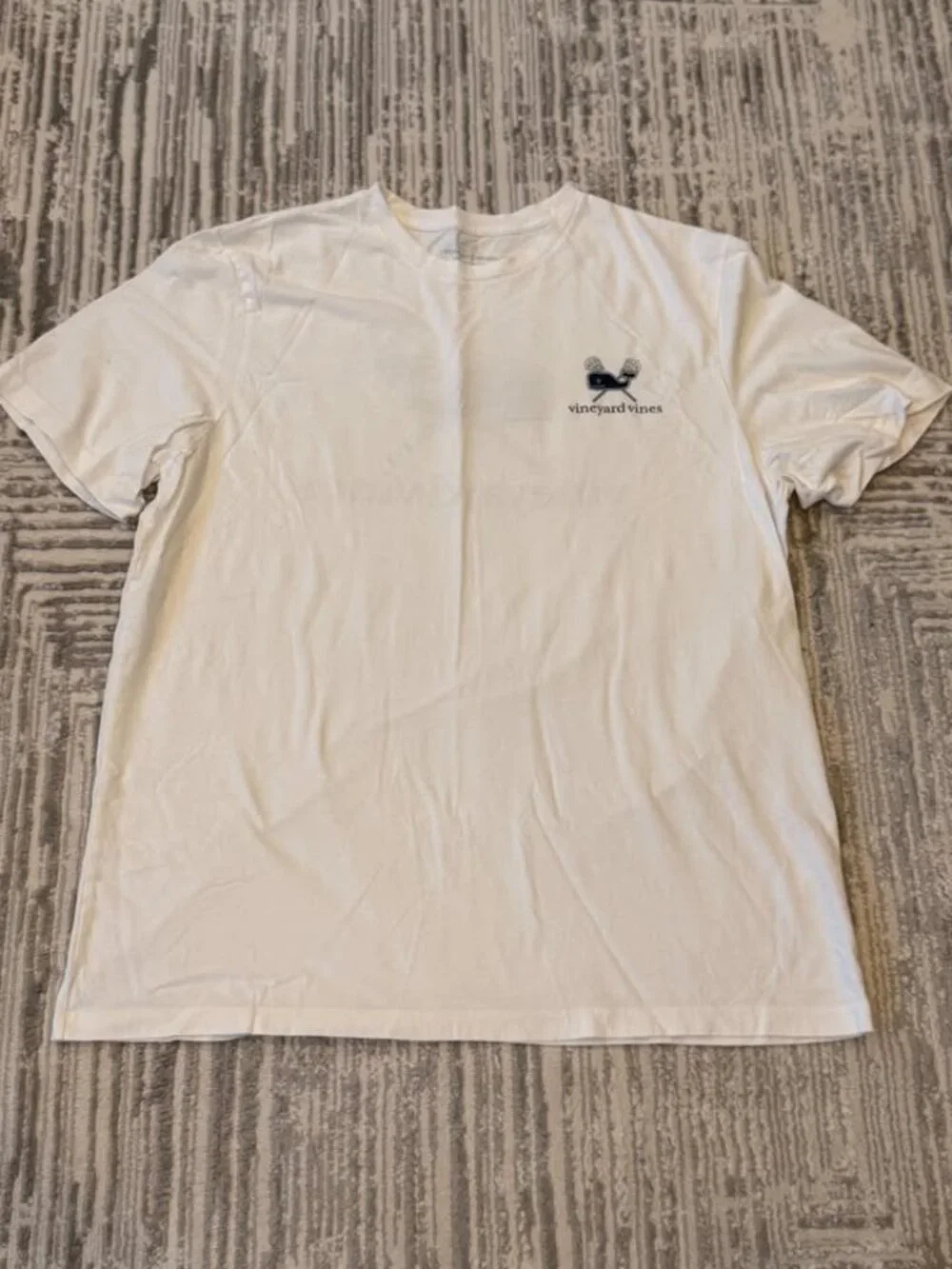 NEW Vineyard Vines men's XL white/navy Lacrosse t-shirt